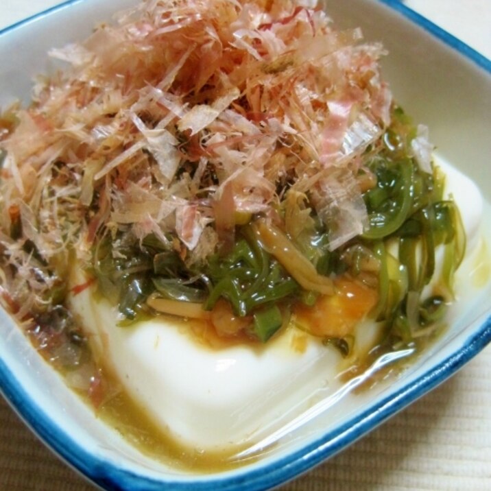 なめたけめかぶde簡単とぅるっうま豆腐